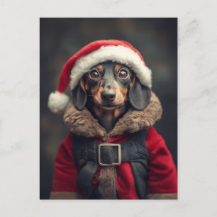 Santa's Littlest Helper Hund Vykort