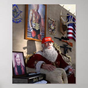 Santa's Man Cave Poster