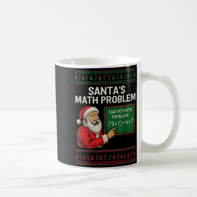 Santa's Math Problem 67 Viral Meme Christmas Ugly  Kaffemugg (Höger)