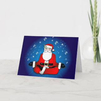 Santa's Meditation Holiday Card Helgkort