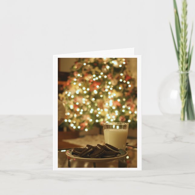 Santas mellanmåljulkort helgkort (Framsida)