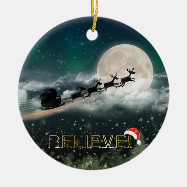 Santa's Midnight Ride jul Ornament (Framsidan)