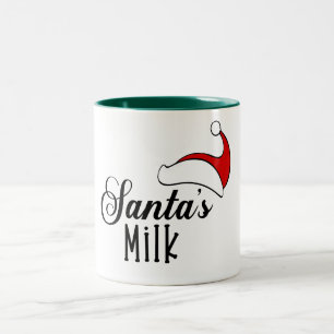 Santa's mjölk favoritchristmas mugg-design Två-Tonad mugg