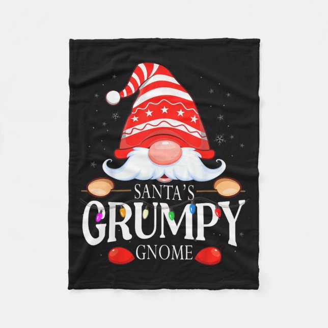 Santa's Mpy Gnome Matching Christmas Pajama  Fleecefilt (Framsidan)