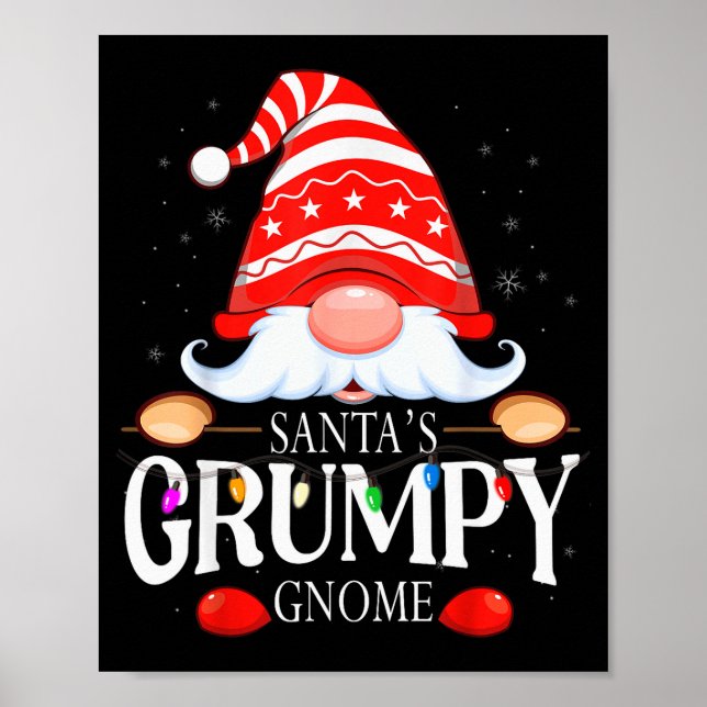 Santa's Mpy Gnome Matching Christmas Pajama  Poster (Framsidan)