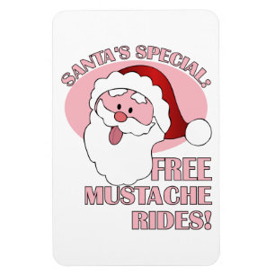 Santa's Mustache Rides magnet