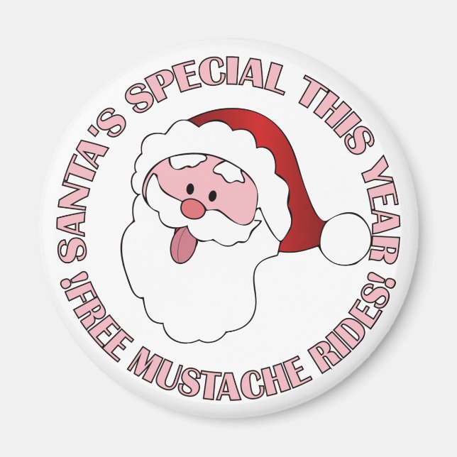 Santa's Mustache Rides magnet (Framsidan)
