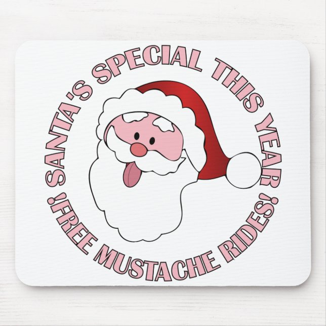 Santa's Mustache Rides mousepad Musmatta (Framsidan)