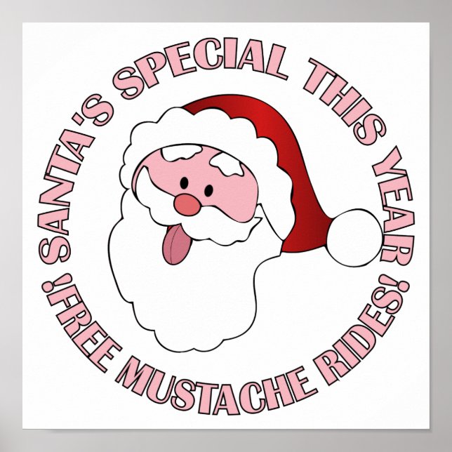 Santa's Mustache Rides poster (Framsidan)