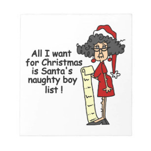 Santa's Naughty Boy List Anteckningsblock