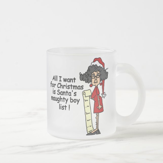 Santa's Naughty Boy List Frostad Glasmugg (Höger)