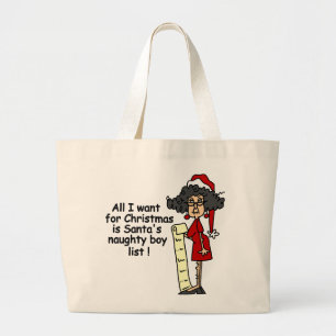 Santa's Naughty Boy List Jumbo Tygkasse