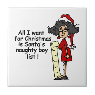 Santa's Naughty Boy List Kakelplatta