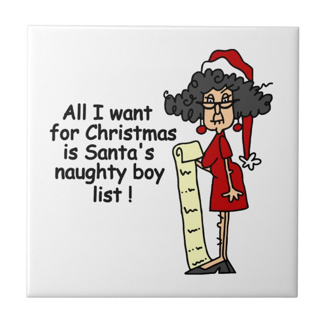 Santa's Naughty Boy List Kakelplatta (Framsidan)