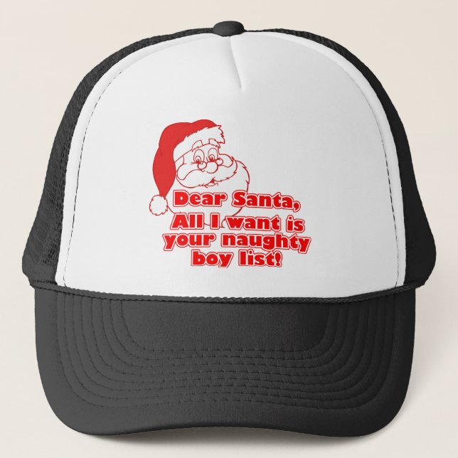 Santa's Naughty Boy List Keps (Framsida)