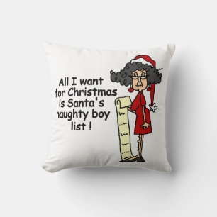 Santa's Naughty Boy List Kudde