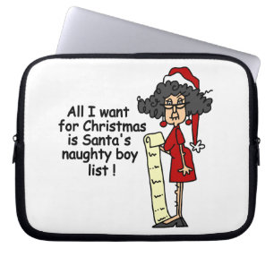 Santa's Naughty Boy List Laptop Fodral