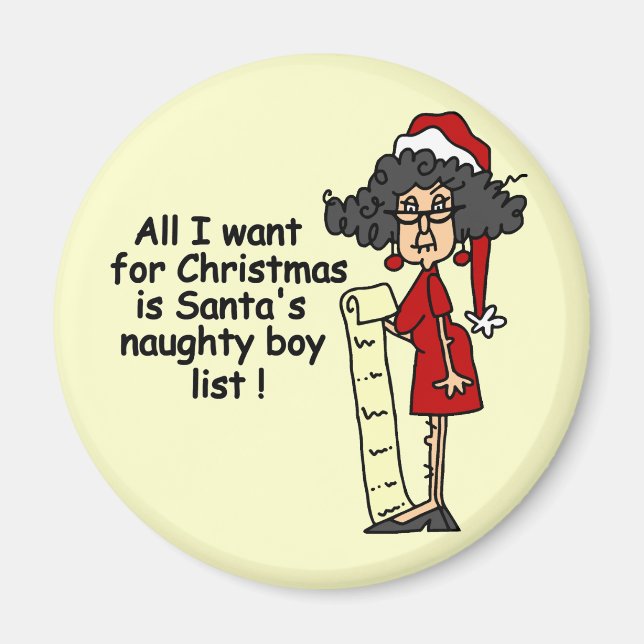 Santa's Naughty Boy List Magnet (Framsidan)