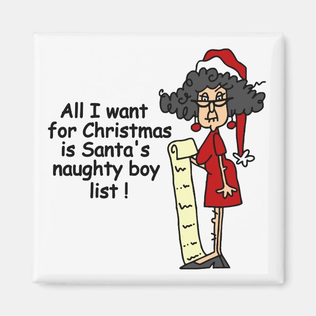 Santa's Naughty Boy List Magnet (Framsidan)