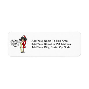 Santa's Naughty Boy List Returadress Etikett