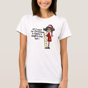 Santa's Naughty Boy List T Shirt