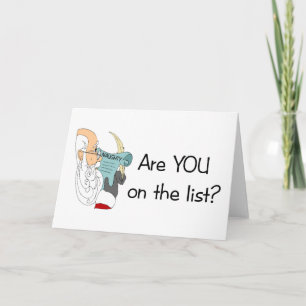 Santa's Naughty List Helgkort