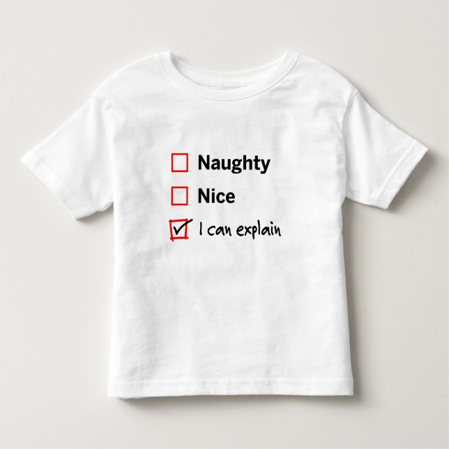 Santas Naughty List - jag kan förklara T Shirt (Framsida)
