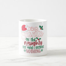 Santa's Naughty List Latte Mugg
