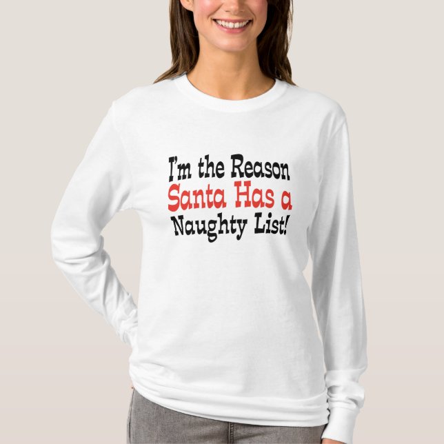 Santa's Naughty List Tee (Framsida)