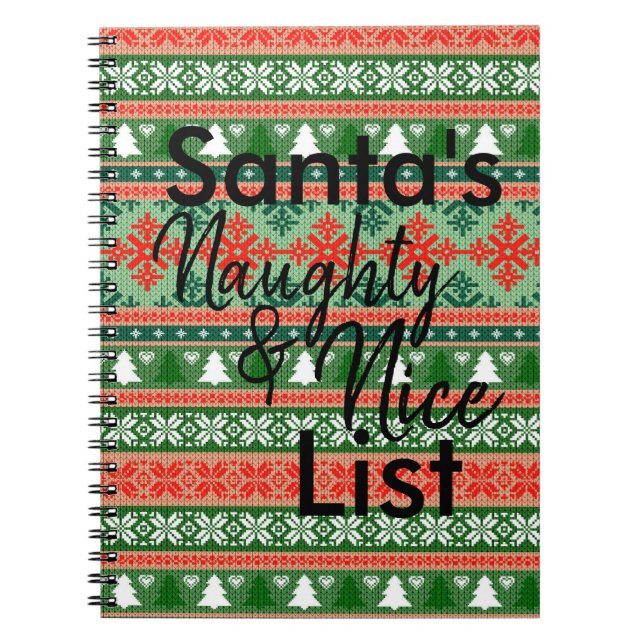 Santa's Naughty & Nice Journal Anteckningsbok (Framsidan)