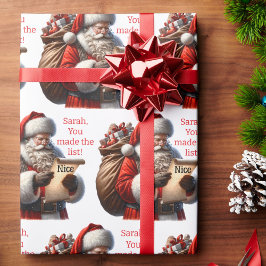 Santa's Naughty & Nice List Lägg till Namn-jul Presentpapper