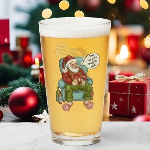 Santa's Naughty Pass Personalize Namn jul Glaskopp