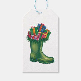 Santa's New Boots Presentetikett