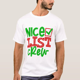 Santa's Nice List Crew T Shirt