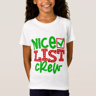 Santa's Nice List Crew T Shirt