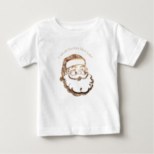 Santa's Nice List Cute Funny Pappa jul Guld T Shirt