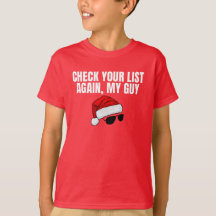 Santa's Nice List Kids Funny jul T-Shirt