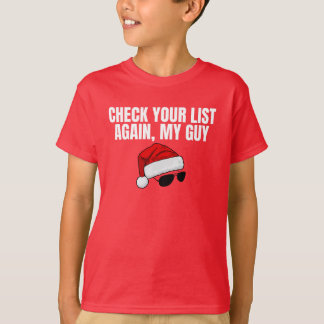 Santa's Nice List Kids Funny jul T-Shirt