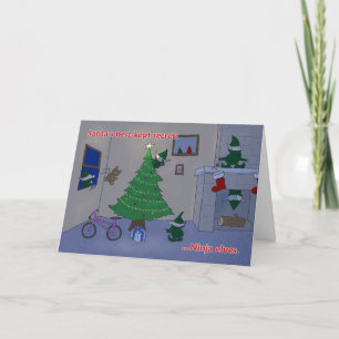 Santas Ninja älvor Helgkort