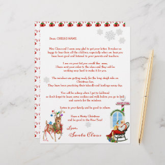 Santa's North Pole Reindeer Brev till Ditt barn