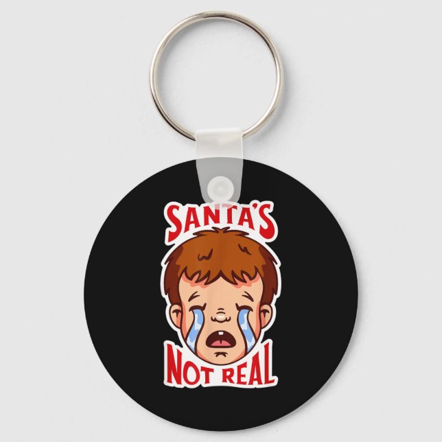 Santa's Not Real Funny Anti-christmas Quote Humor  Nyckelring (Framsida)