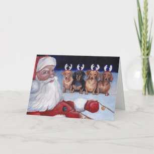 Santas ny julkort för konst för hund för lagtax helgkort