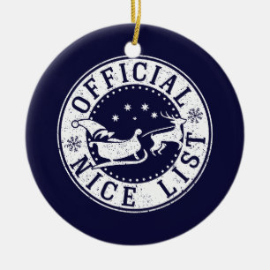 Santa's officiell, fin julklapp julgransprydnad keramik