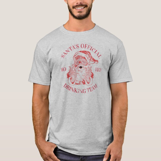 Santas officiella dricka lag t shirt (Framsida)