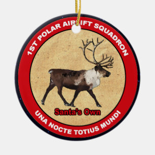 Santa's Own - 1:a Polarna Airlift Squadron Julgransprydnad Keramik