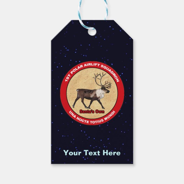 Santa's Own - 1:a Polarna Airlift Squadron Presentetikett (Framsidan)
