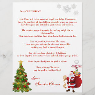 Santa's Personal Brev till Din barnjul