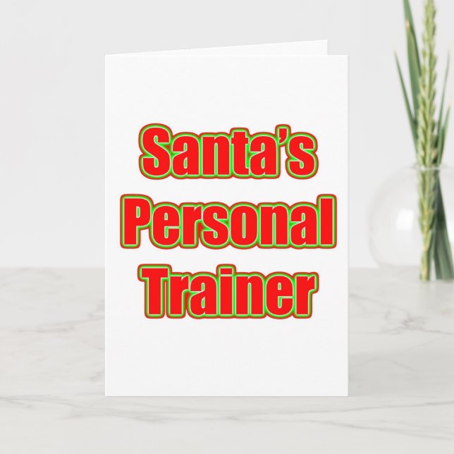 Santa's Personal Trainer Helgkort (Framsida)