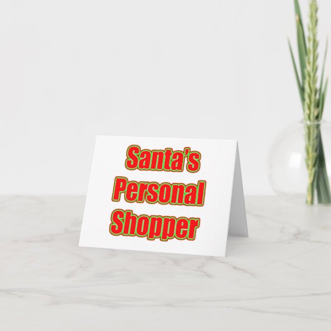 Santas personliga shoppare helgkort (Framsida)