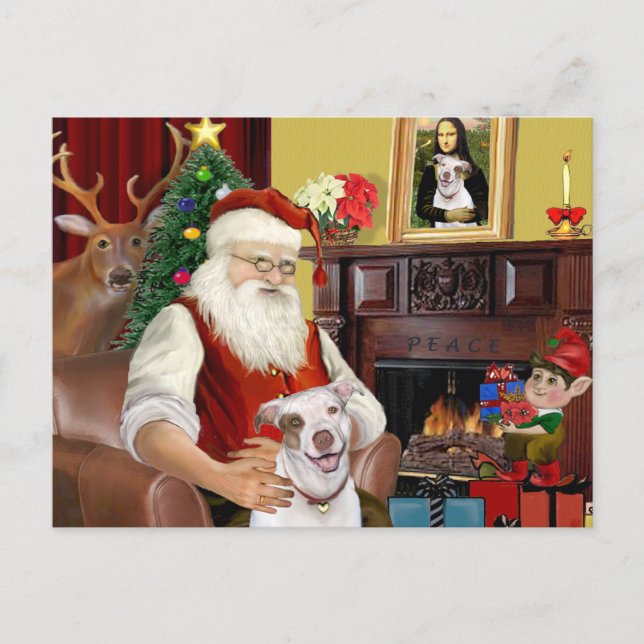 Santa's Pit Bull #2 Helg Vykort (Framsida)